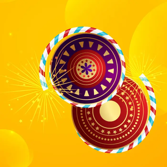 Spinning Ground Chakkars - Colorful Rotating Fireworks for Diwali